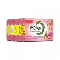 Margo Neem - Almond Oil & Rose (pack of 5 x 40g)