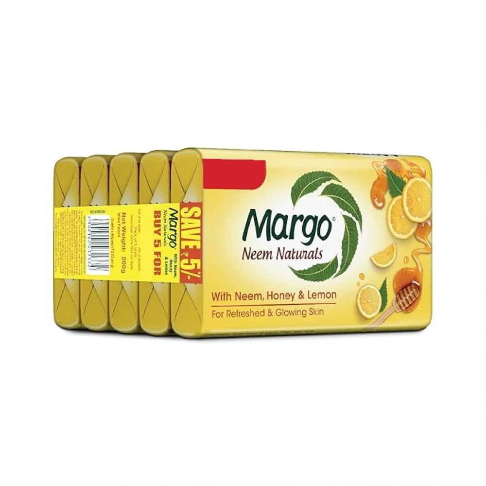 Margo Neem - Honey & Lemon (pack of 5 x 40g)