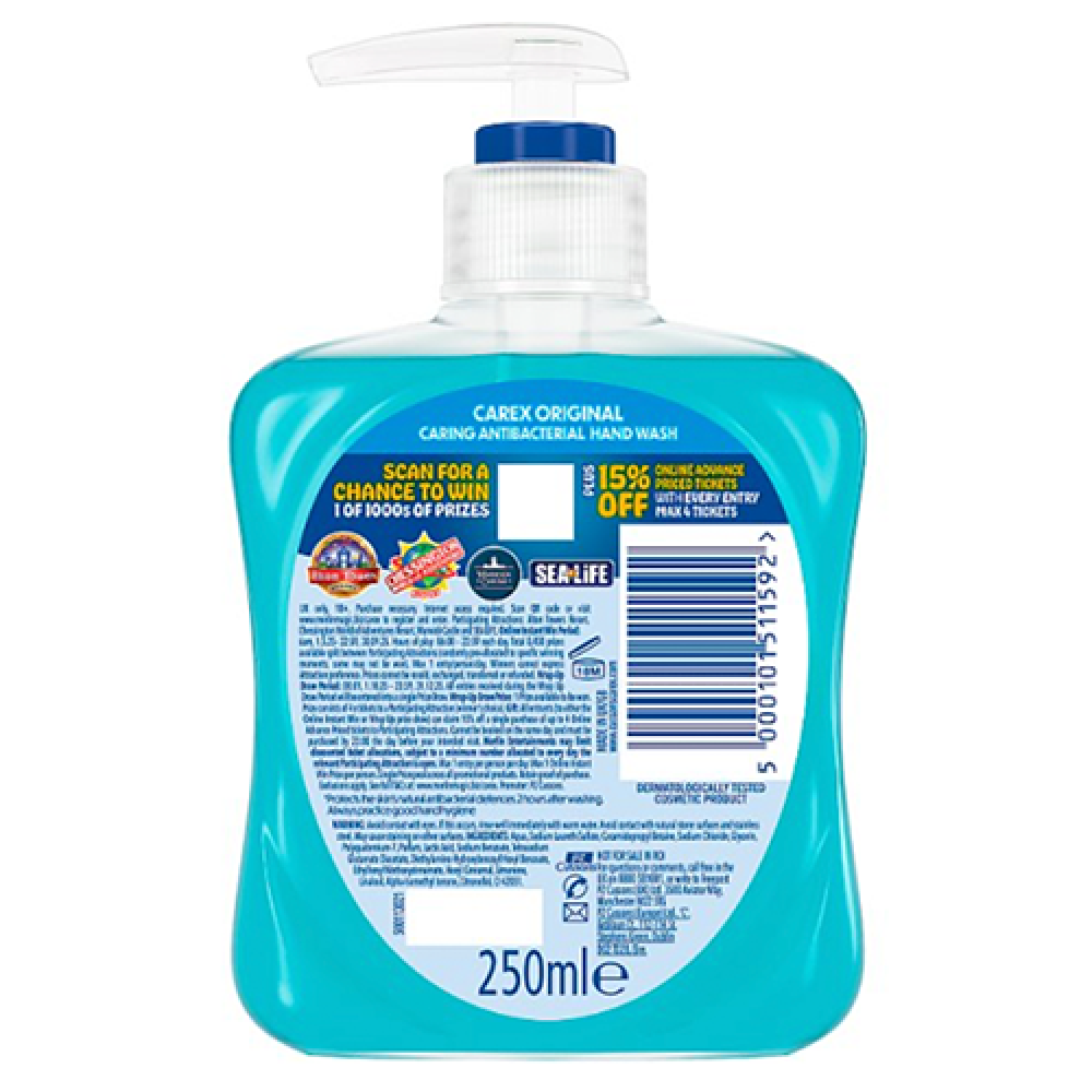 Carex The Original Antibacterial Hand Wash 250ml Carex The Original Antibacterial Hand Wash 250ml