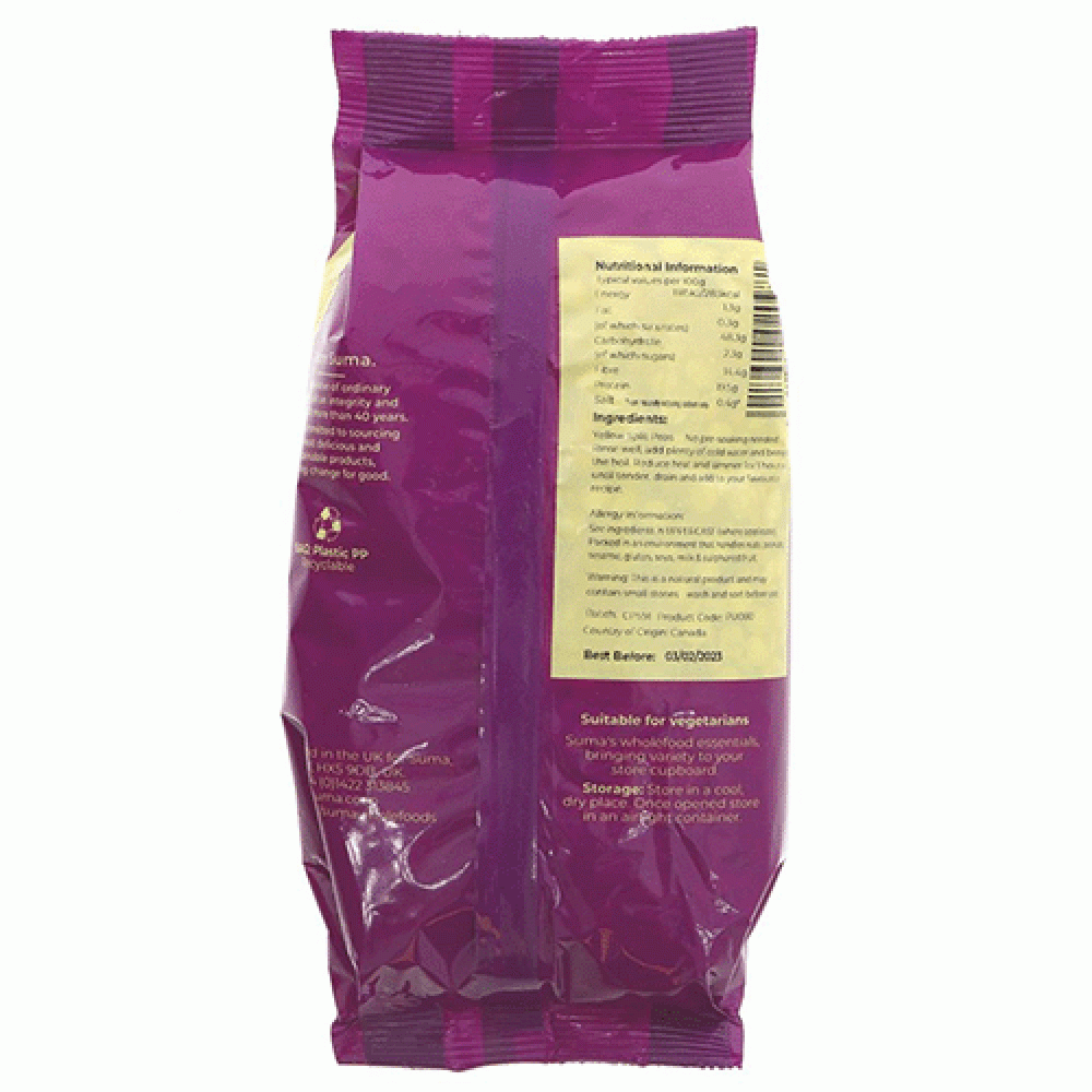 Suma Yellow Split Peas (500g) by Suma Suma Yellow Split Peas (500g)JSUPU080