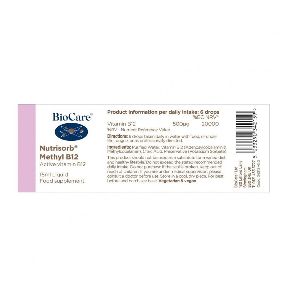 Biocare Nutrisorb® Methyl B12 Liquid