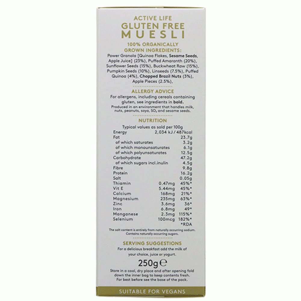 Alara Active Muesli (250g)JSUMX236