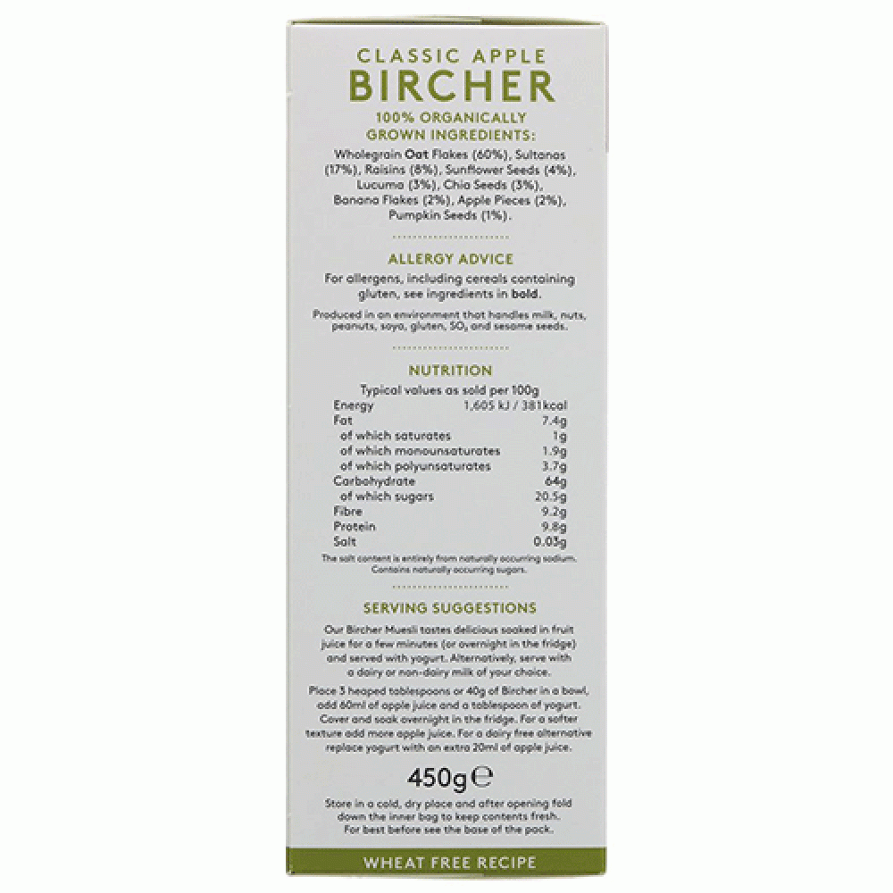 Alara Classic Apple Bircher (450g)JSUMX123