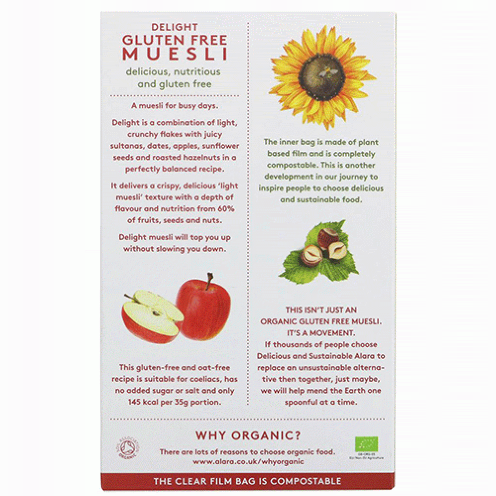 Alara Gluten Free Organic Muesli (250g) by Alara Organic Alara Gluten Free Organic Muesli (250g)JSUMX023