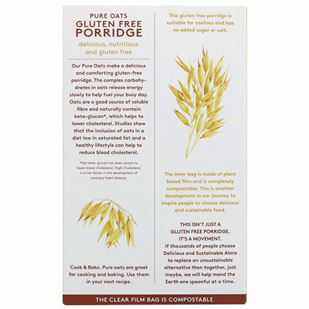 Alara Pure Gluten Free Oats (500g)JSUFX013