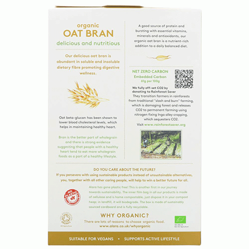 Alara Oat Bran (650g) by Alara Organic Alara Oat Bran (650g)JSUFX012