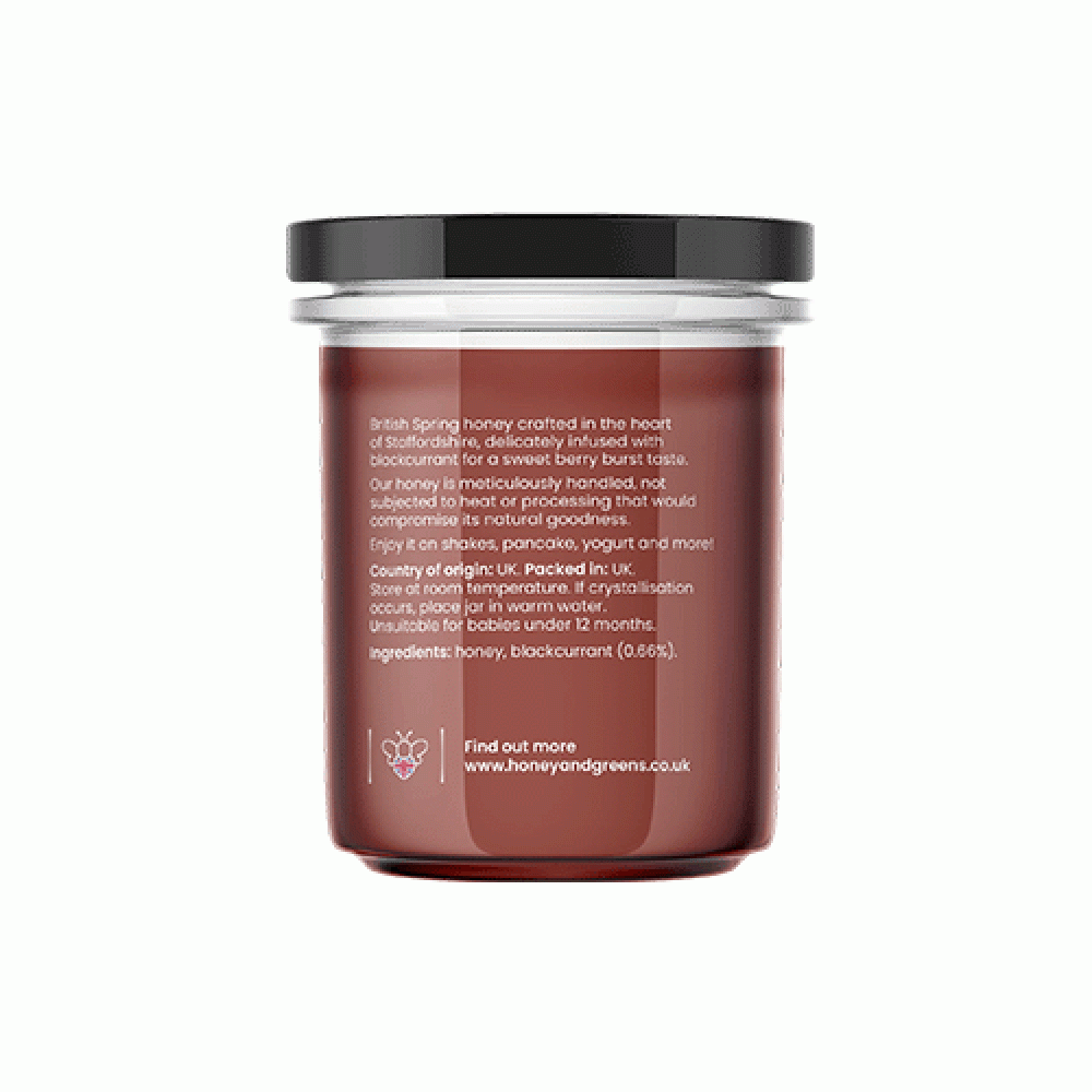 British Honey with Blackcurrant (240g) by Honey & Greens British Honey with Blackcurrant (240g)JHG5059