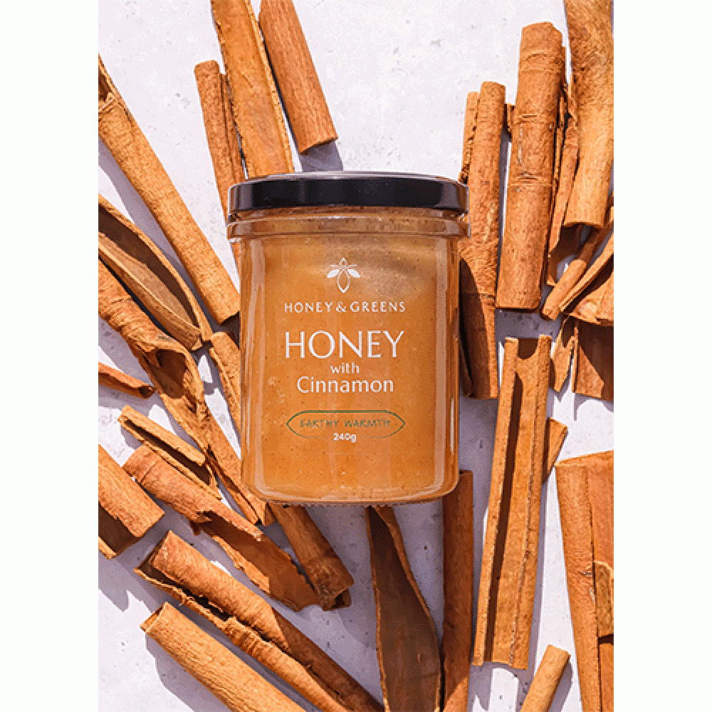 British Honey with Ceylon Cinnamon (240g) by Honey & Greens British Honey with Ceylon Cinnamon (240g)JHG5011