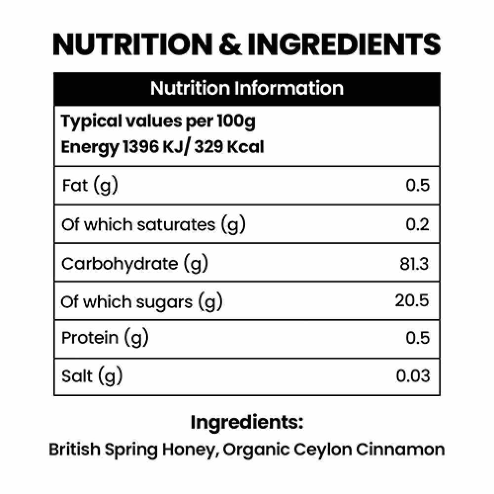 British Honey with Ceylon Cinnamon (240g) by Honey & Greens British Honey with Ceylon Cinnamon (240g)JHG5011