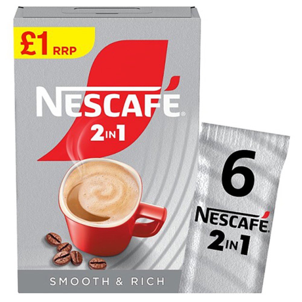 Nescafe 2in1 Instant Coffee Sachets (6 x 9g)