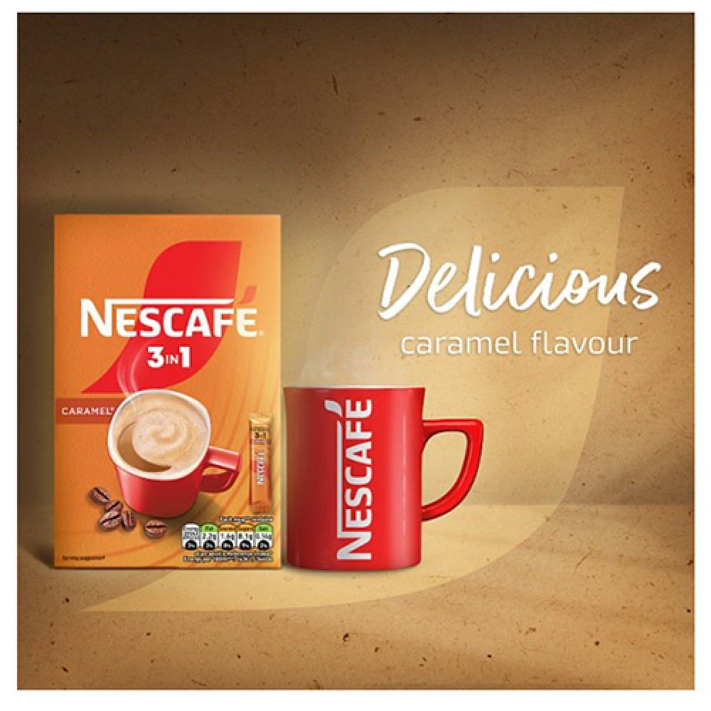 Nescafe 3in1 Caramel Instant Coffee Sachets (6 x 16g) Nescafe 3in1 Caramel Instant Coffee Sachets (6 x 16g)