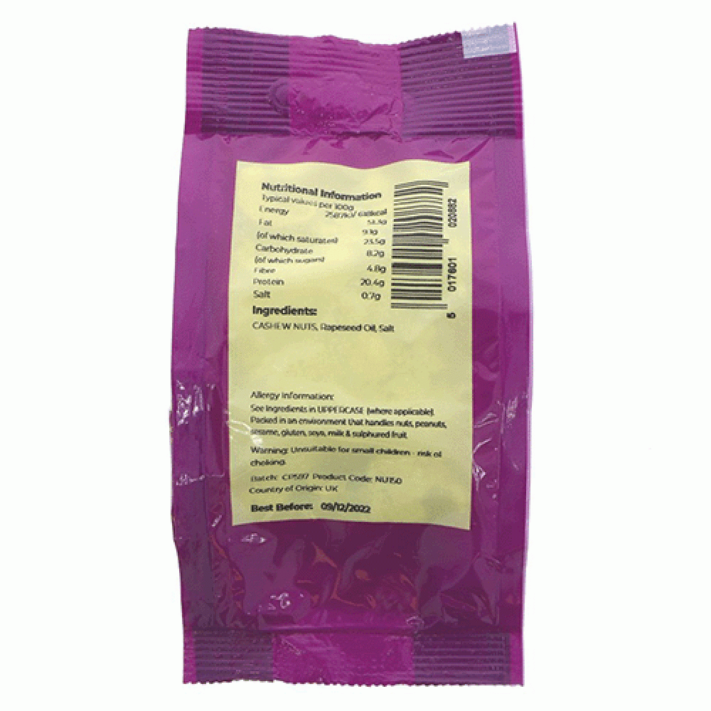Suma Cashew Nuts - Baked & Salted (125g) by Suma Suma Cashew Nuts - Baked & Salted (125g)JSUNU150