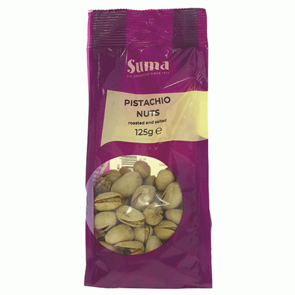 Suma Pistachio - Roasted & Salted (125g) by Suma Suma Pistachio - Roasted & Salted (125g)JSUNU093